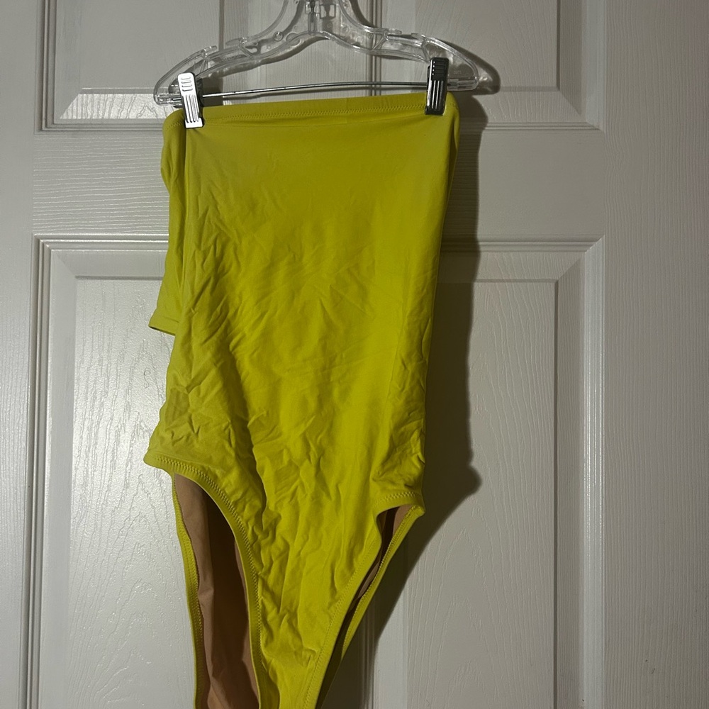 Bundle of 2 J. Crew bandeau One- Piece Swimsuit. lemony yellow🍋and Coral 🪸